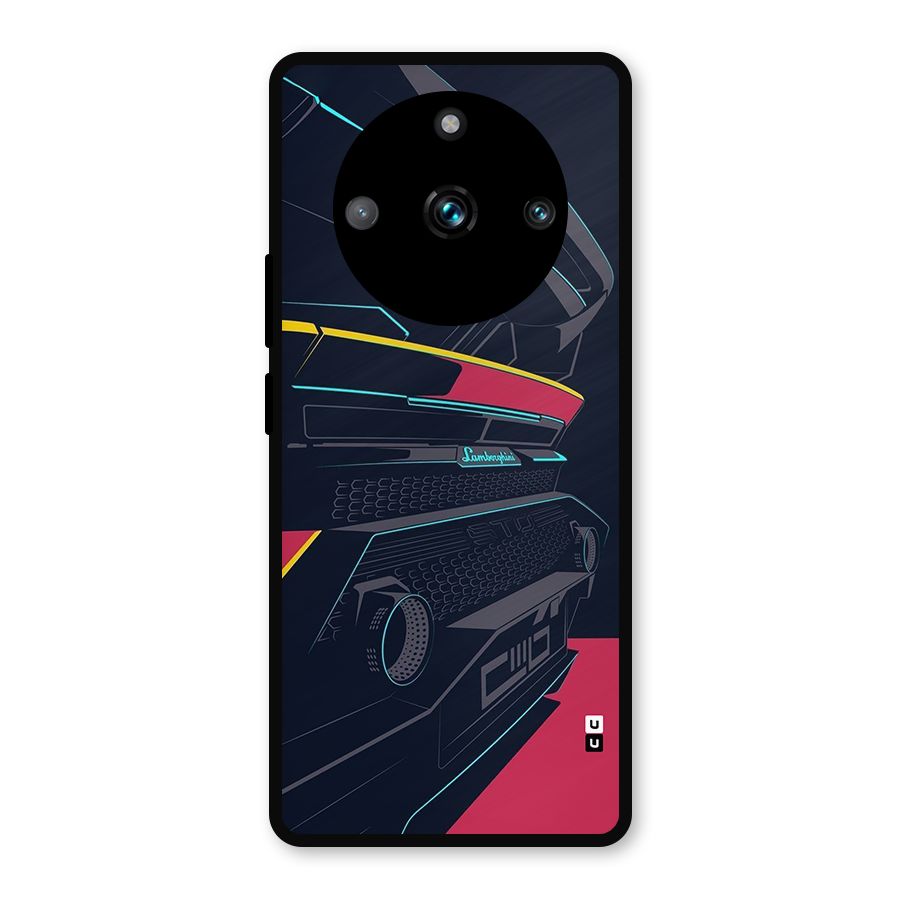 Super Car Parked Metal Back Case for Realme 11 Pro Plus