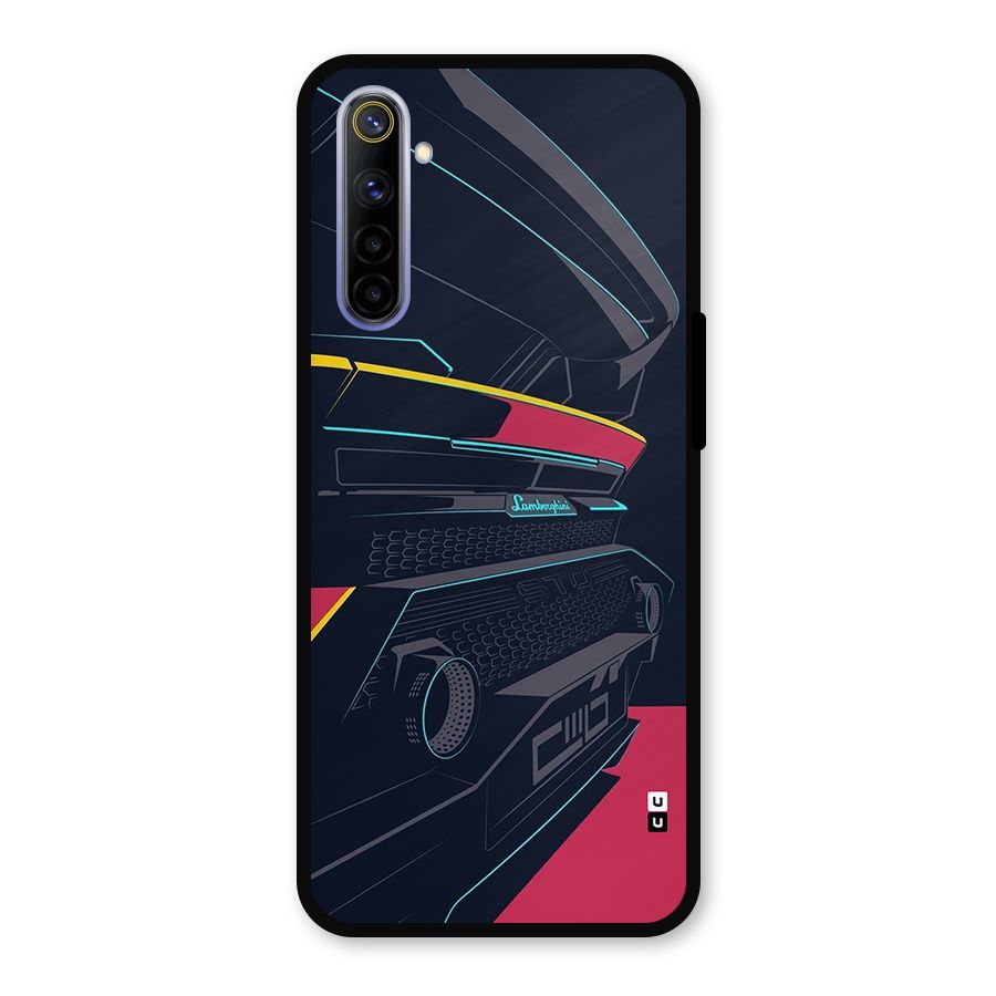 Super Car Parked Metal Back Case for Realme 6i