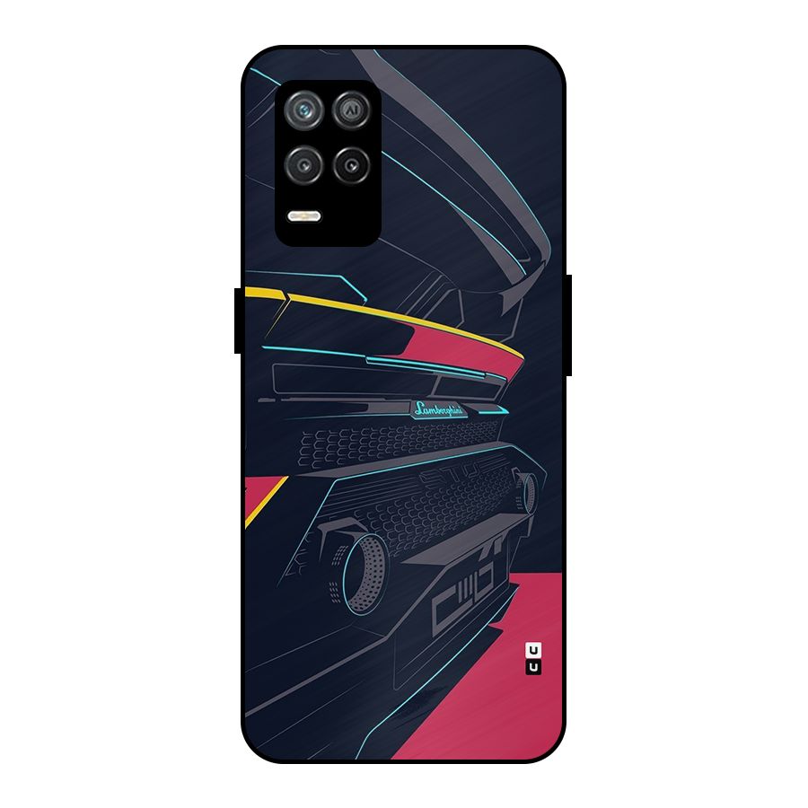 Super Car Parked Metal Back Case for Realme 8 5G