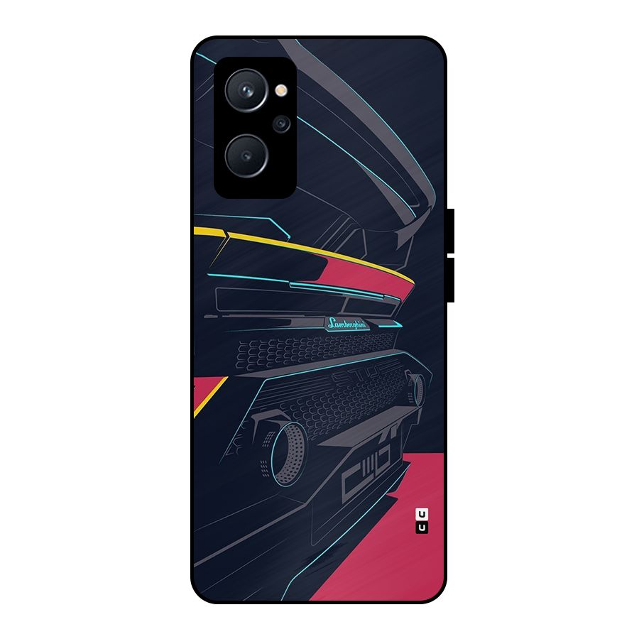 Super Car Parked Metal Back Case for Realme 9i 5G