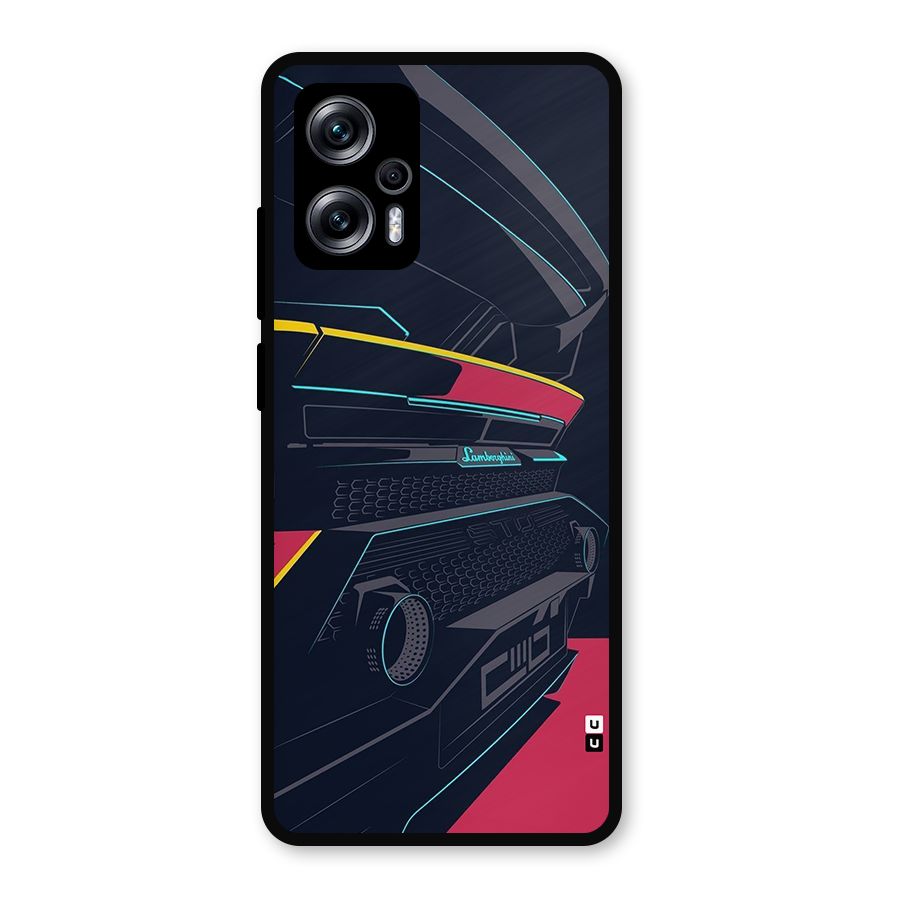 Super Car Parked Metal Back Case for Redmi K50i