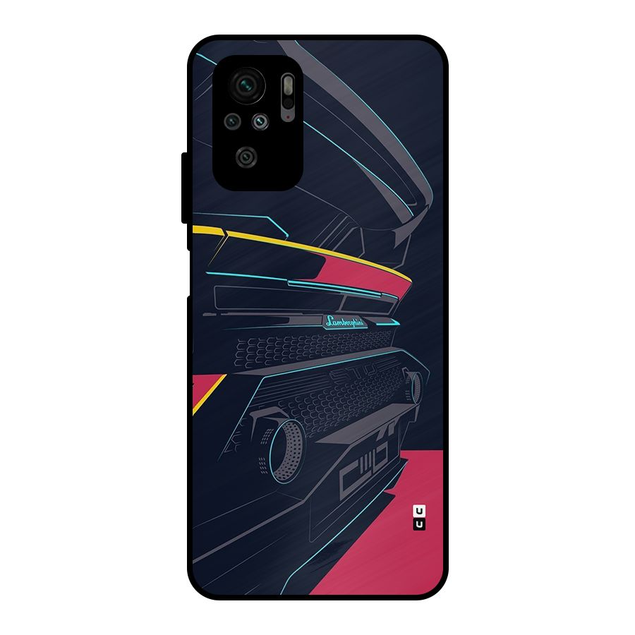 Super Car Parked Metal Back Case for Redmi Note 11 SE