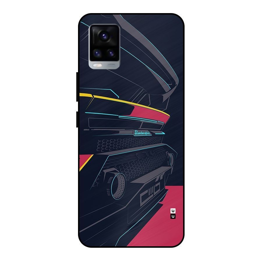 Super Car Parked Metal Back Case for Vivo V20 2021