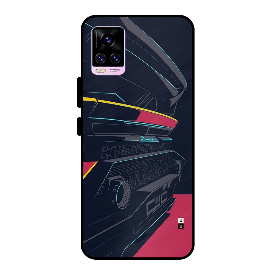 Super Car Parked Metal Back Case for Vivo V20 Pro
