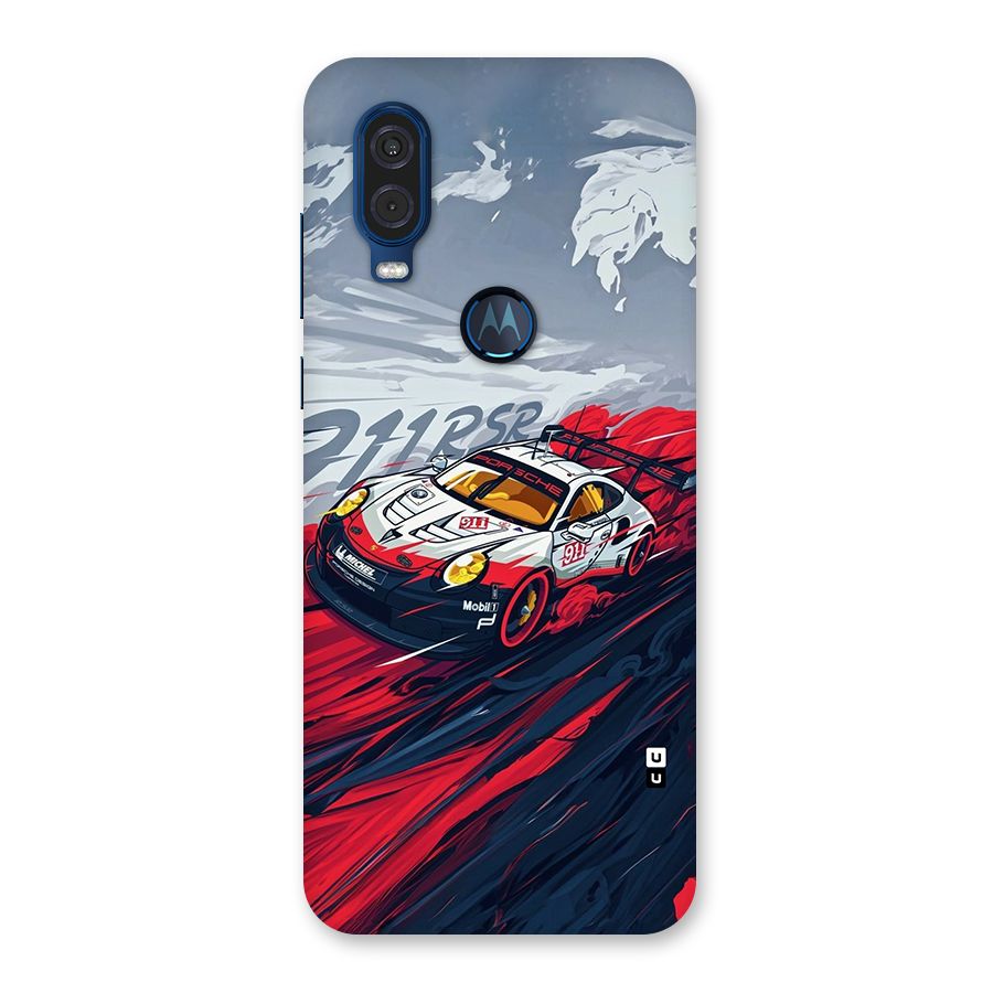 Super Car illustration Back Case for Motorola One Vision