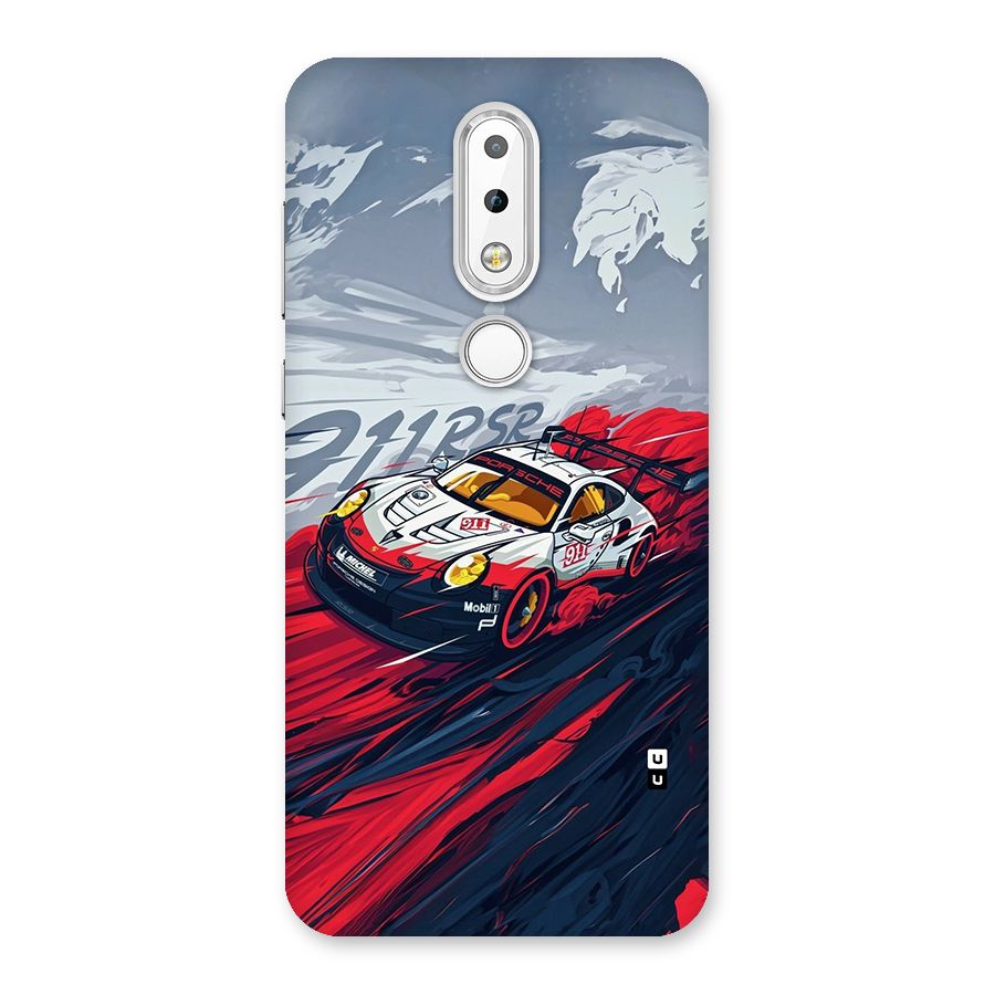 Super Car illustration Back Case for Nokia 6.1 Plus
