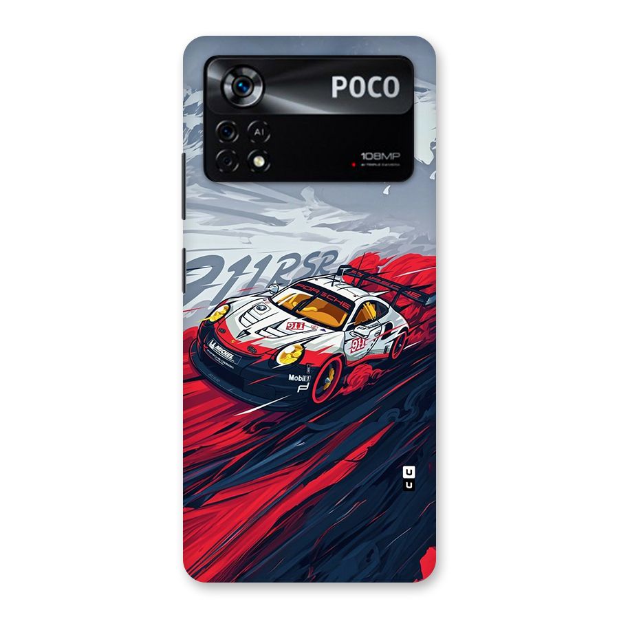 Super Car illustration Back Case for Poco X4 Pro 5G
