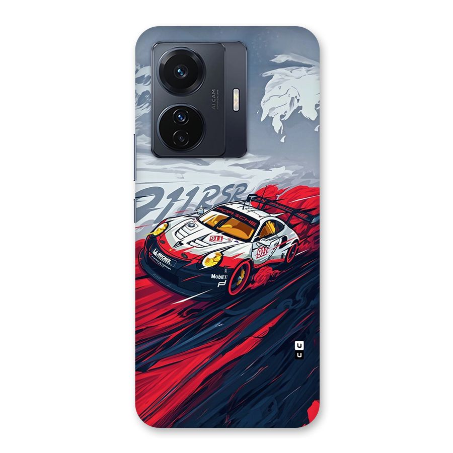 Super Car illustration Back Case for Vivo T1 Pro