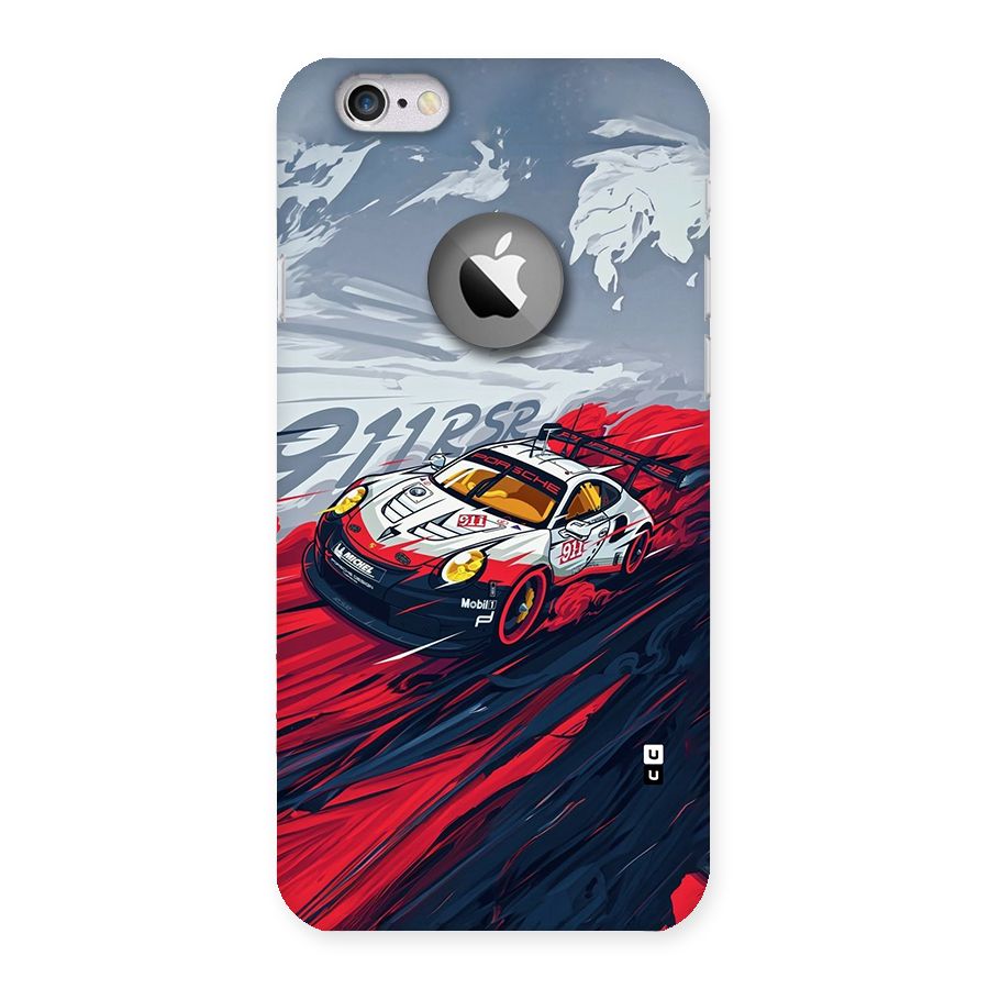 Super Car illustration Back Case for iPhone 6 Logo Cut