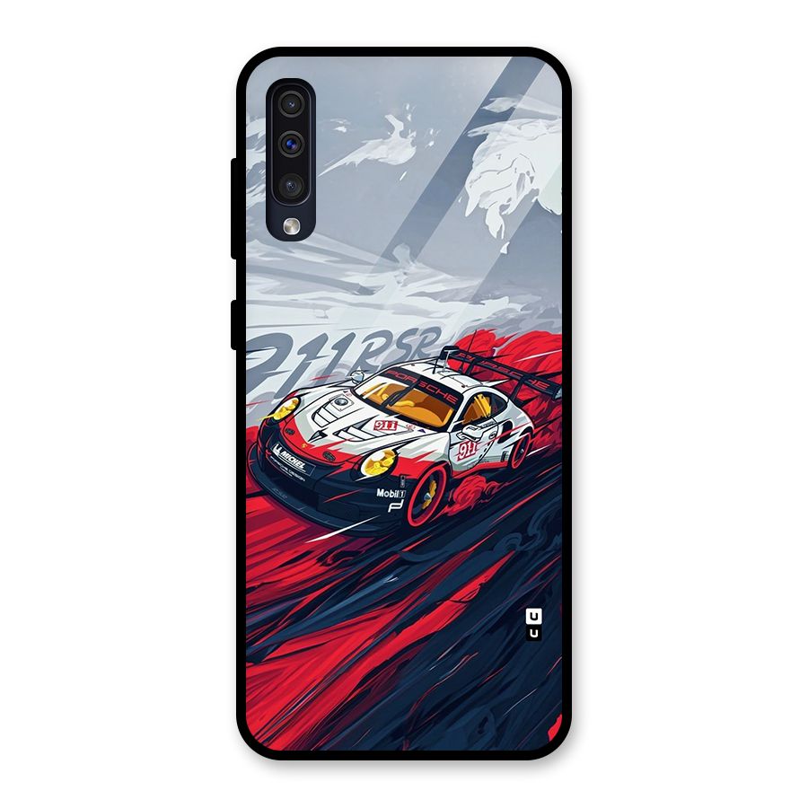 Super Car illustration Glass Back Case for Galaxy A50
