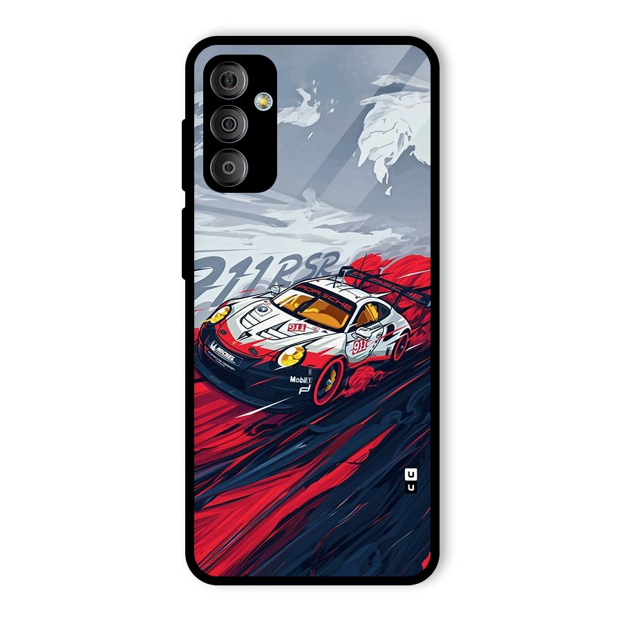 Super Car illustration Glass Back Case for Galaxy F23