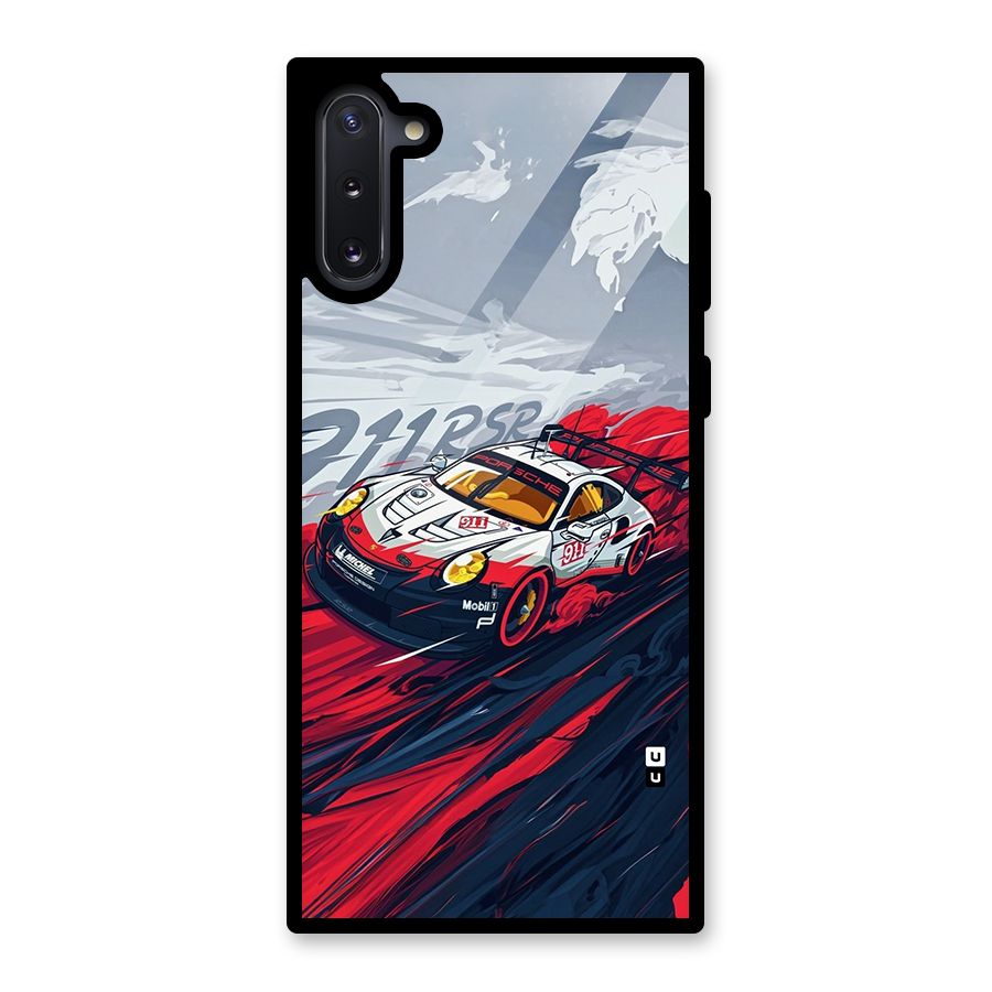 Super Car illustration Glass Back Case for Galaxy Note 10