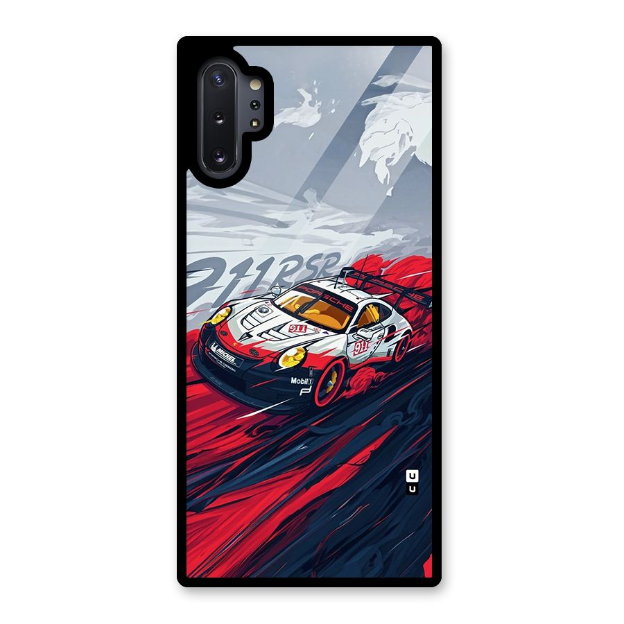 Super Car illustration Glass Back Case for Galaxy Note 10 Plus