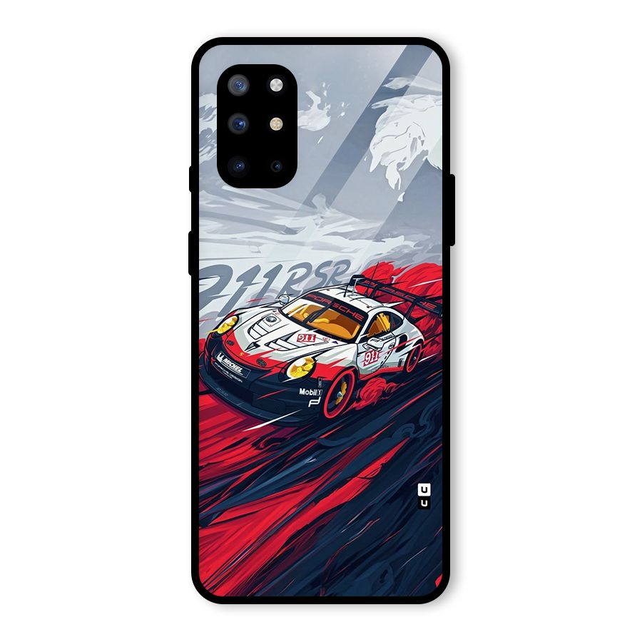 Super Car illustration Glass Back Case for OnePlus 8T