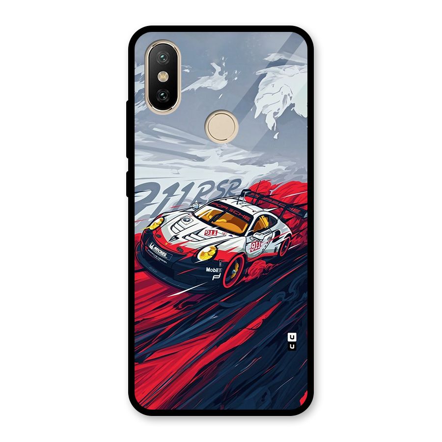 Super Car illustration Glass Back Case for Redmi A1