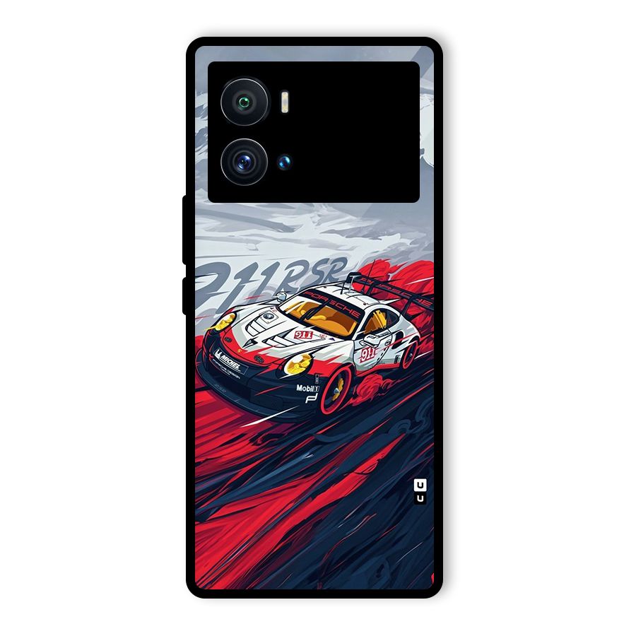 Super Car illustration Glass Back Case for Vivo iQOO 9 Pro