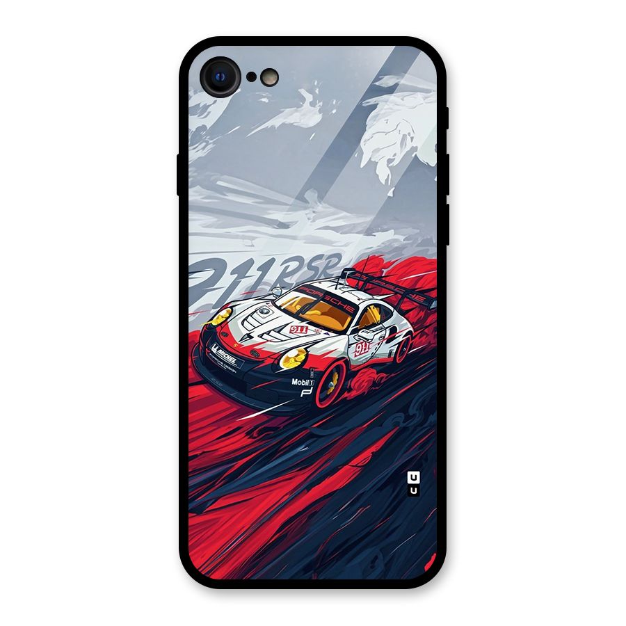 Super Car illustration Glass Back Case for iPhone 7