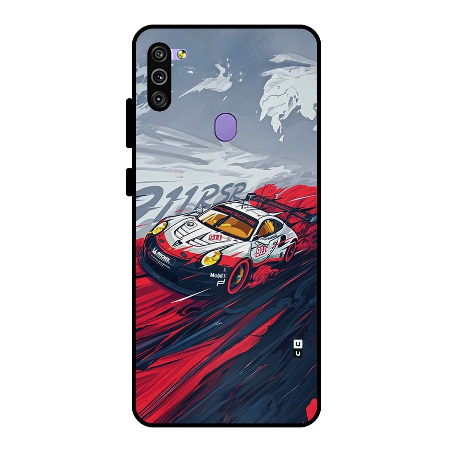 Super Car illustration Metal Back Case for Galaxy M11