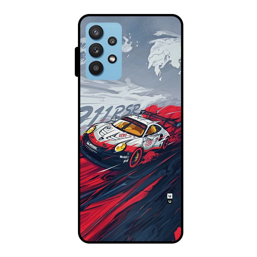 Super Car illustration Metal Back Case for Galaxy M32 5G