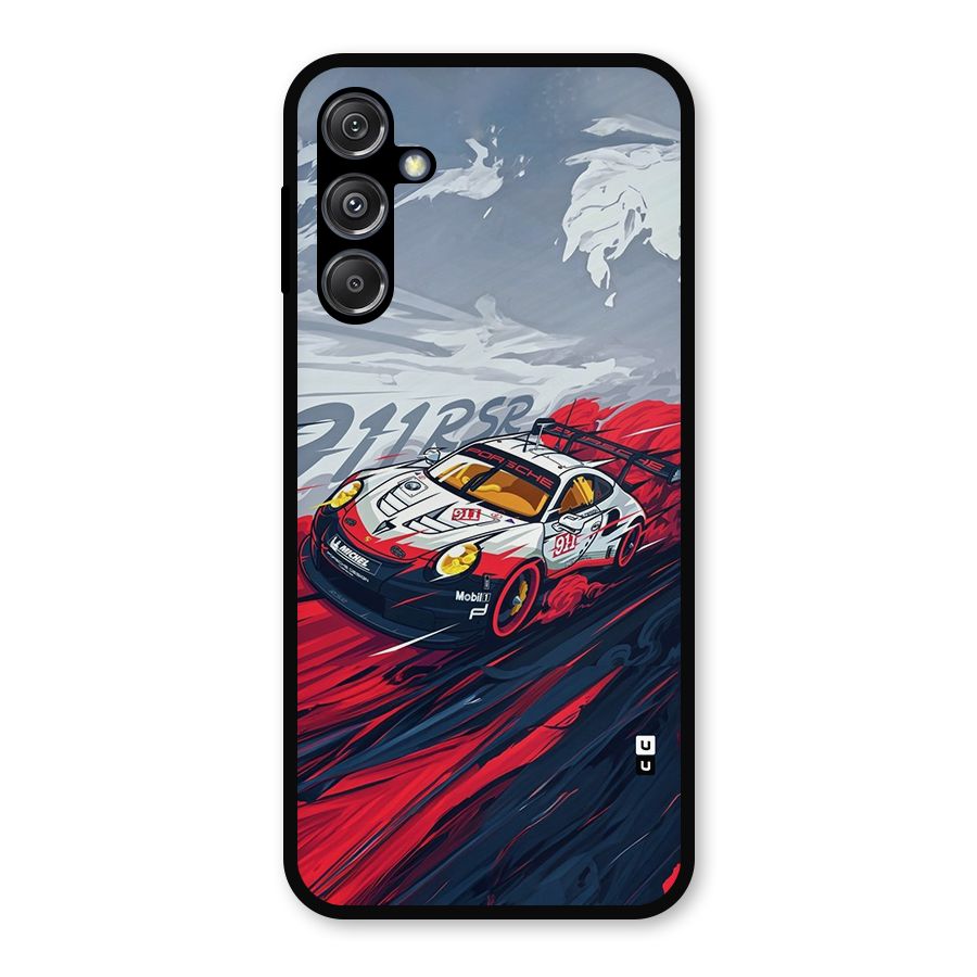 Super Car illustration Metal Back Case for Galaxy M34 5G