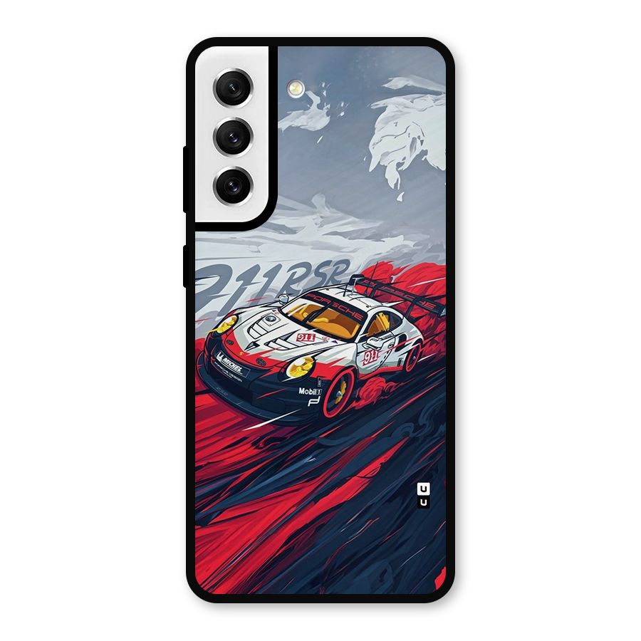 Super Car illustration Metal Back Case for Galaxy S21 FE 5G