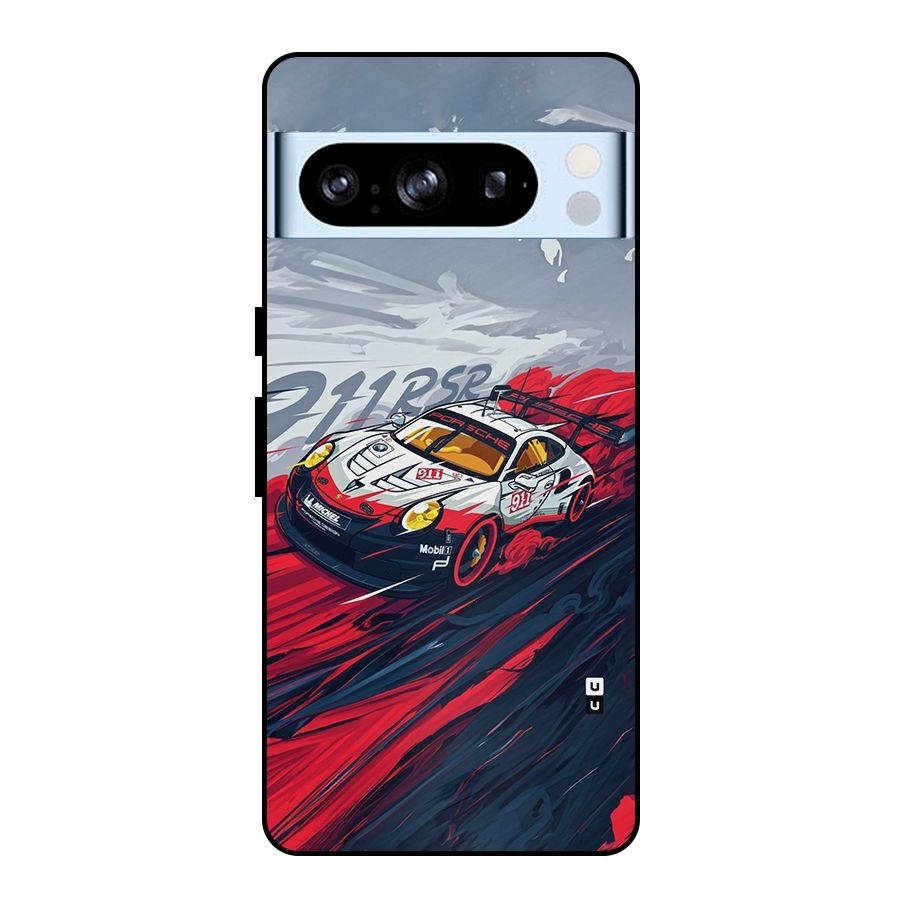 Super Car illustration Metal Back Case for Google Pixel 8 Pro