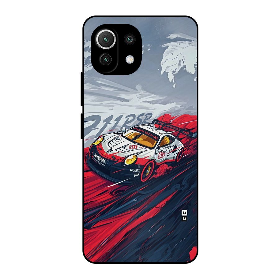Super Car illustration Metal Back Case for Mi 11 Lite