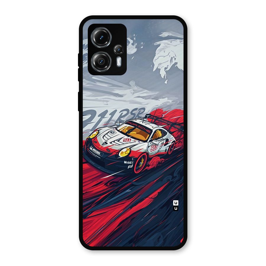 Super Car illustration Metal Back Case for Moto G13