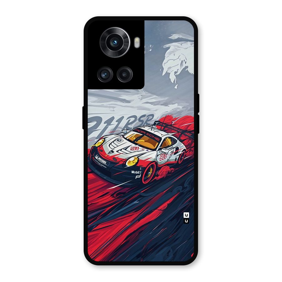 Super Car illustration Metal Back Case for OnePlus 10R
