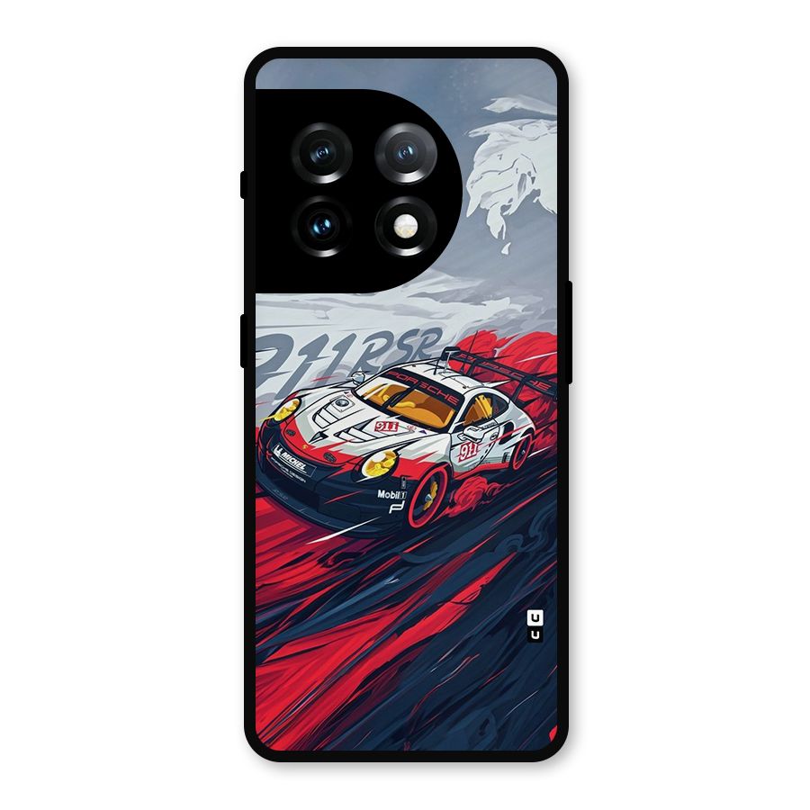 Super Car illustration Metal Back Case for OnePlus 11