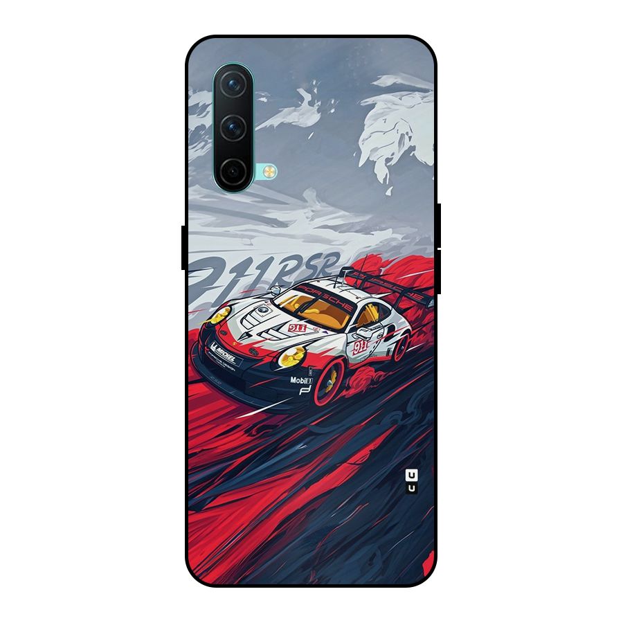 Super Car illustration Metal Back Case for OnePlus Nord CE 5G
