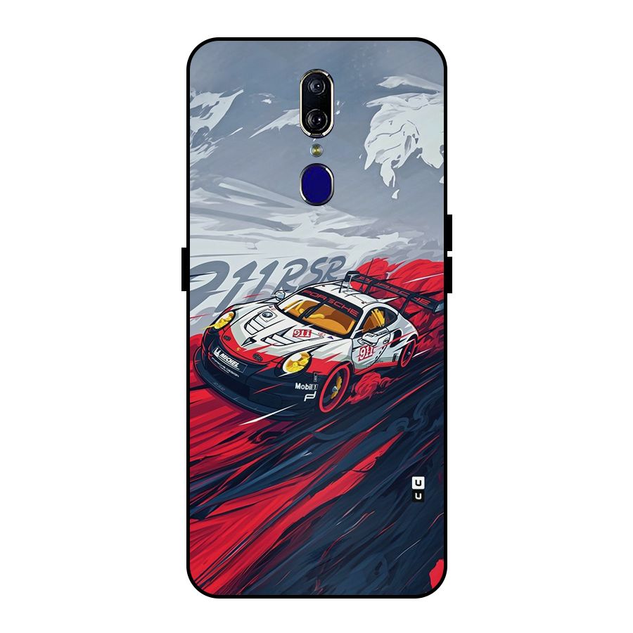 Super Car illustration Metal Back Case for Oppo F11