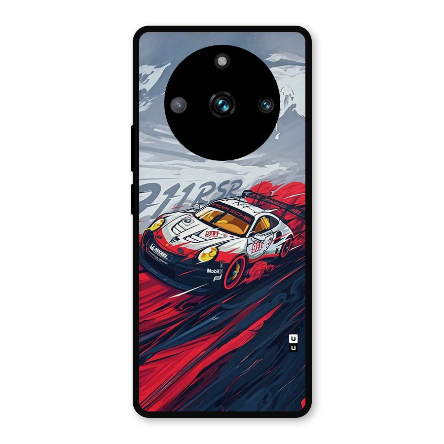 Super Car illustration Metal Back Case for Realme 11 Pro Plus