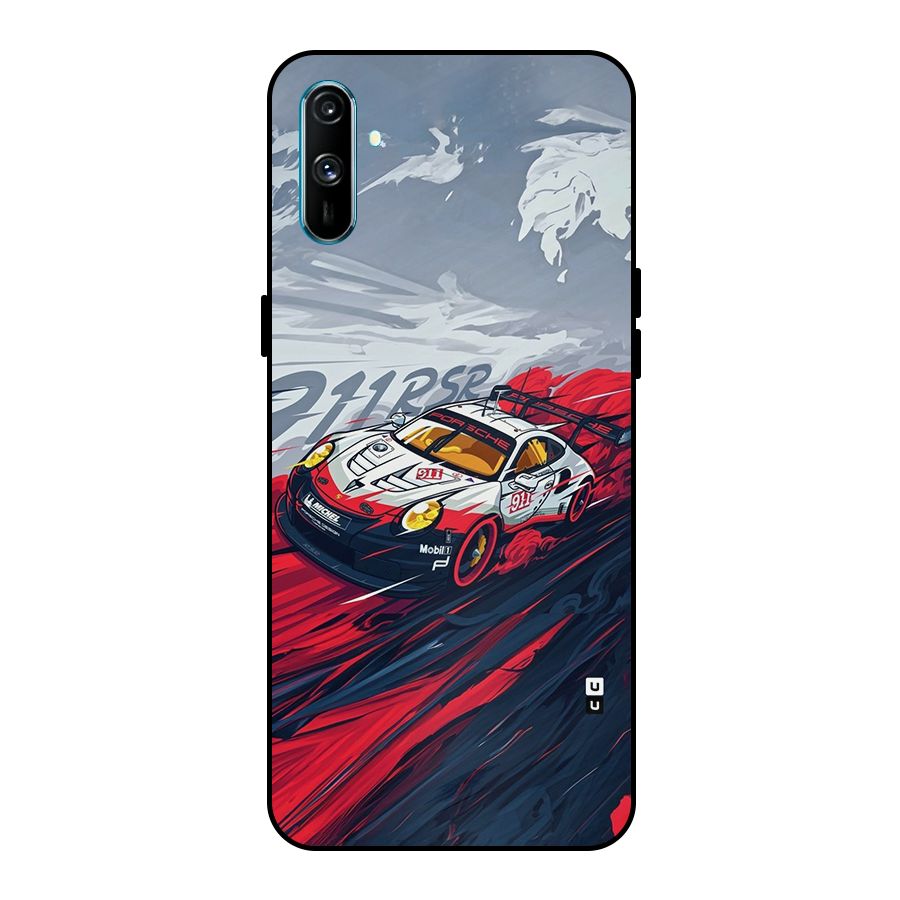 Super Car illustration Metal Back Case for Realme C3