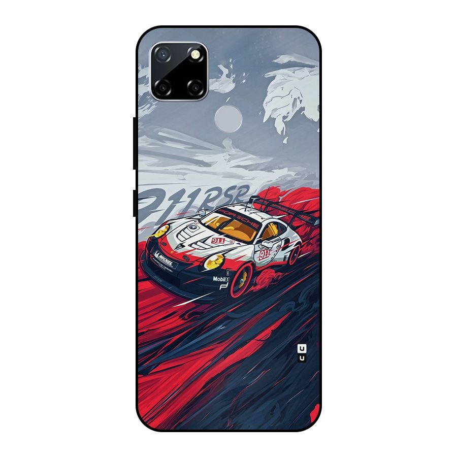 Super Car illustration Metal Back Case for Realme Narzo 30A