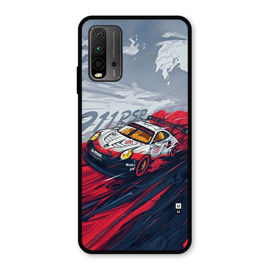 Super Car illustration Metal Back Case for Redmi 9 Power