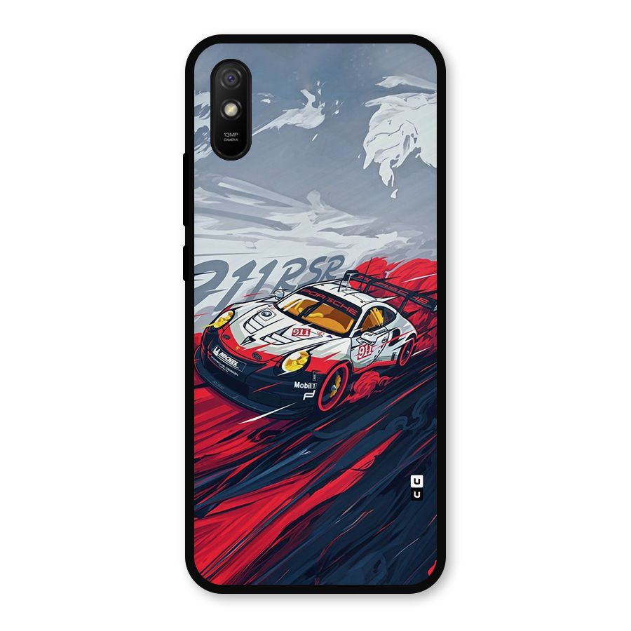 Super Car illustration Metal Back Case for Redmi 9a