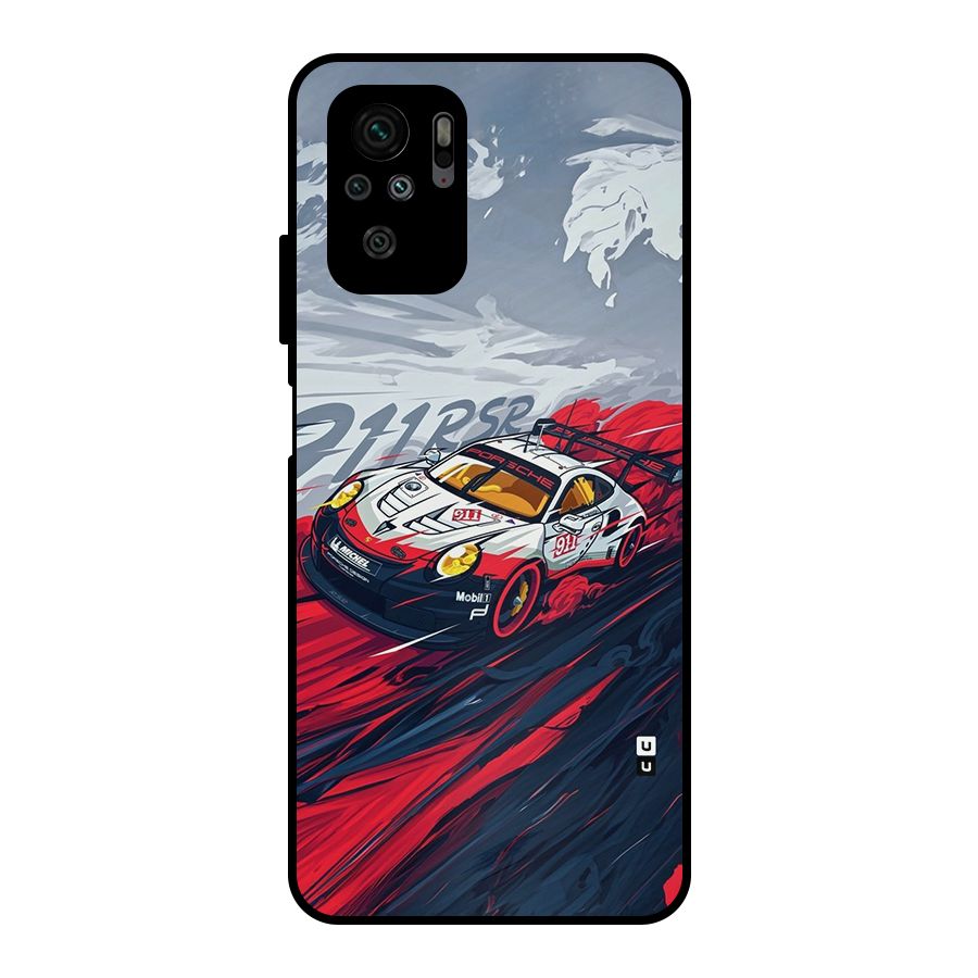 Super Car illustration Metal Back Case for Redmi Note 10S