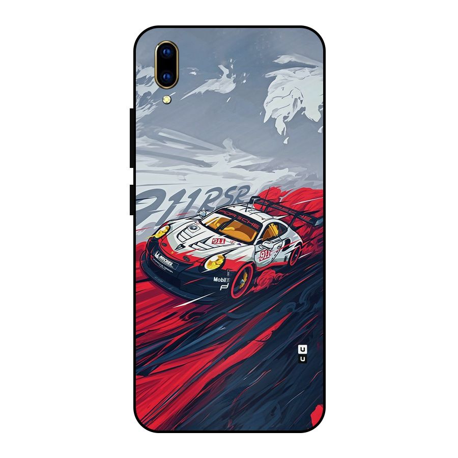 Super Car illustration Metal Back Case for Vivo V11 Pro