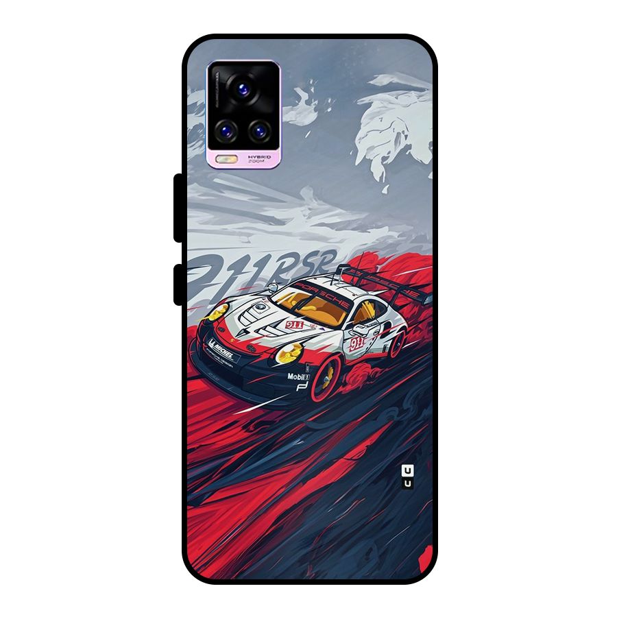 Super Car illustration Metal Back Case for Vivo V20 Pro