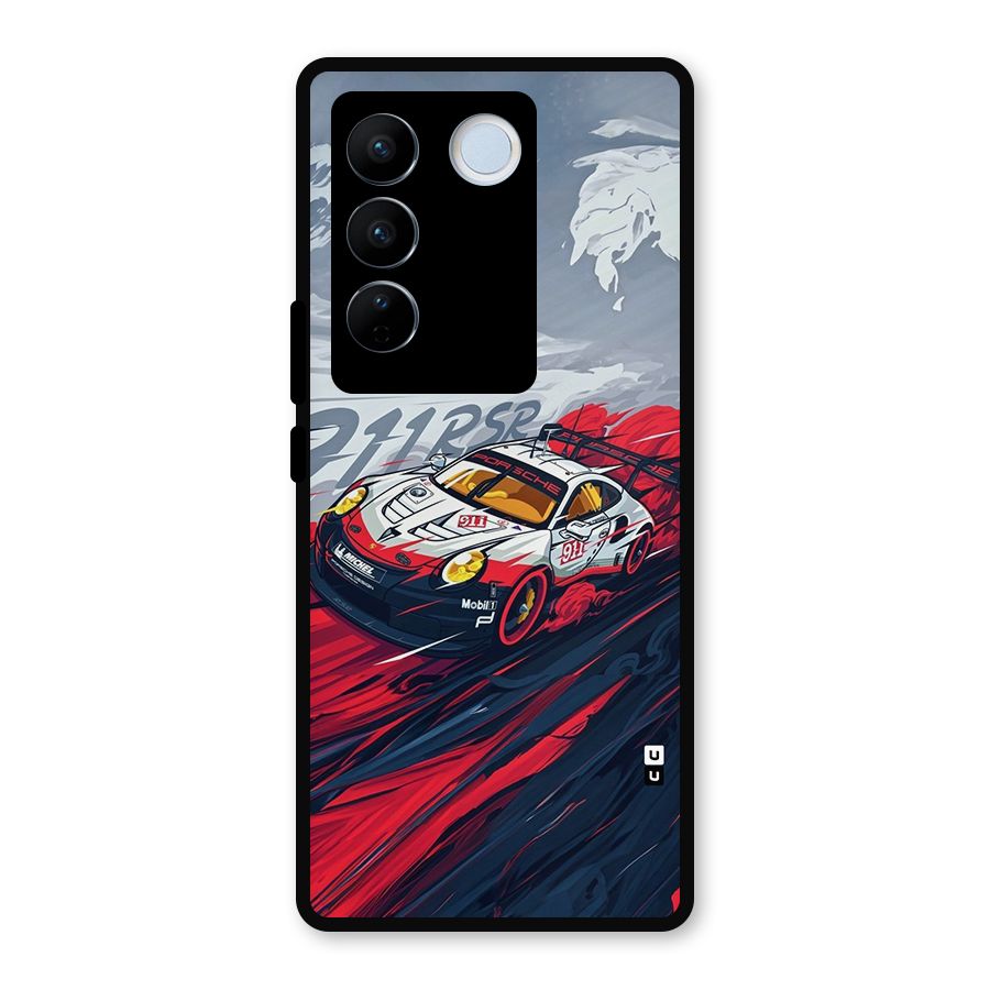 Super Car illustration Metal Back Case for Vivo V27