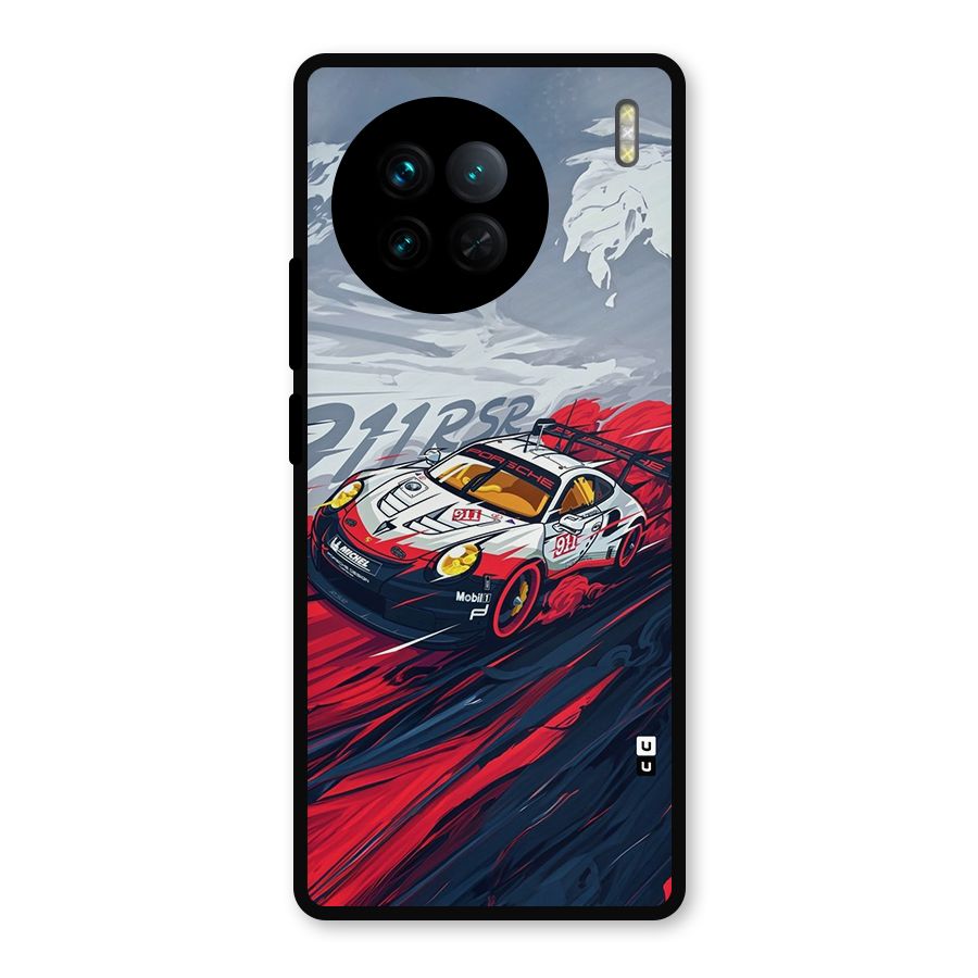 Super Car illustration Metal Back Case for Vivo X90