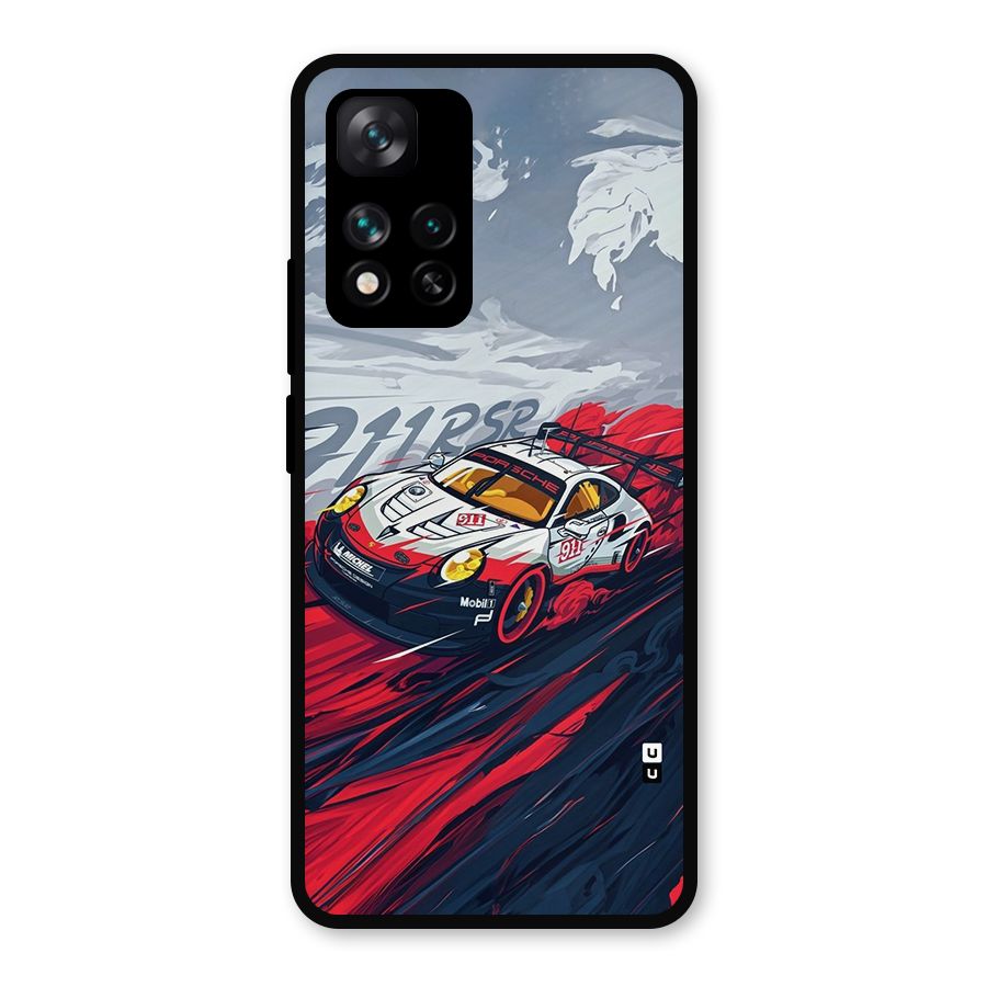 Super Car illustration Metal Back Case for Xiaomi 11i Hypercharge 5G