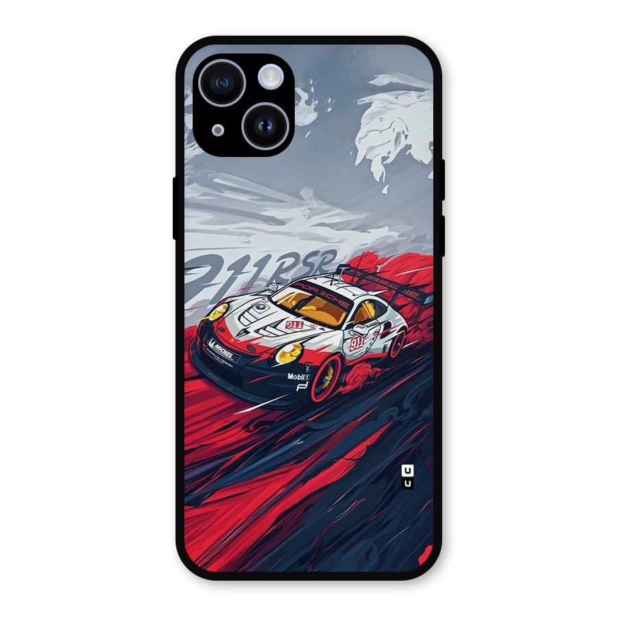 Super Car illustration Metal Back Case for iPhone 14