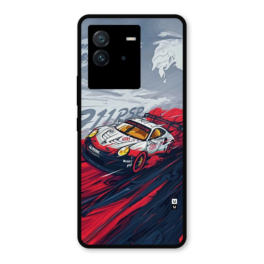 Super Car illustration Metal Back Case for iQOO Neo 6 5G