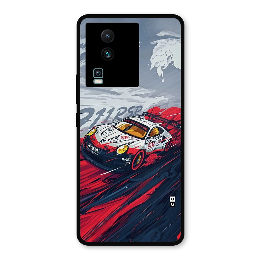 Super Car illustration Metal Back Case for iQOO Neo 7 Pro