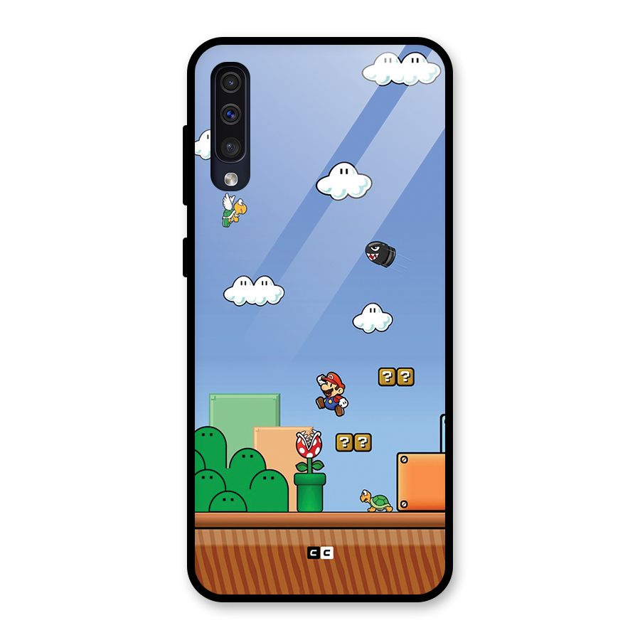 Super Plumber Glass Back Case for Galaxy A30s