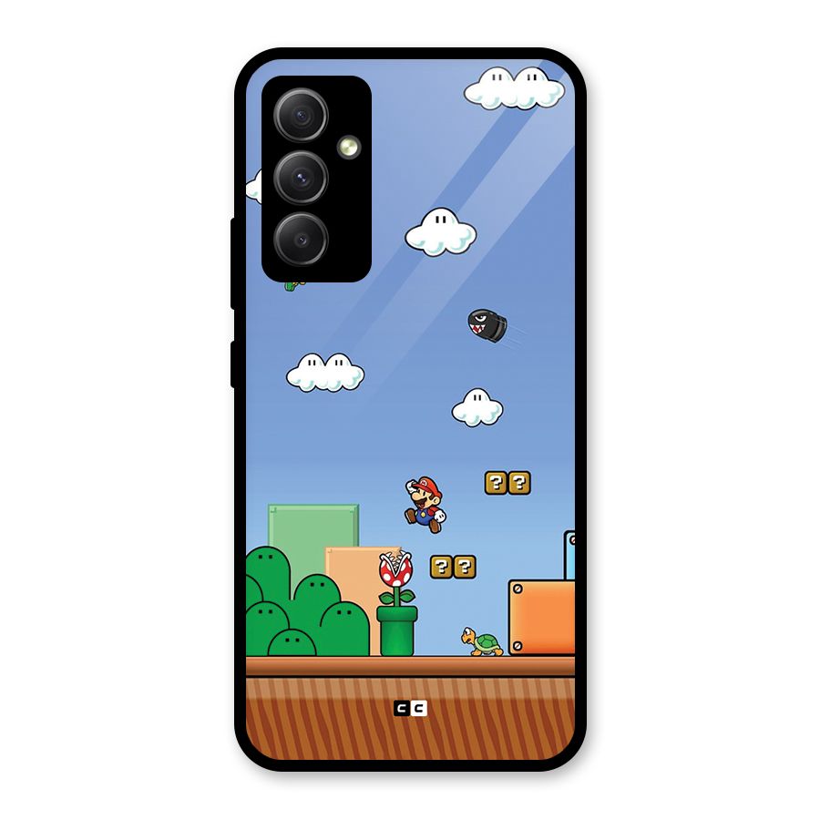 Super Plumber Glass Back Case for Galaxy A34