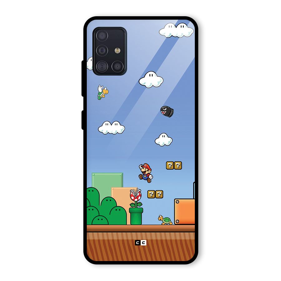 Super Plumber Glass Back Case for Galaxy A51
