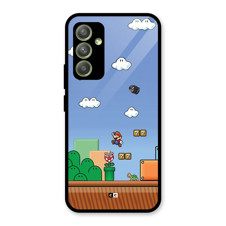 Super Plumber Glass Back Case for Galaxy A54